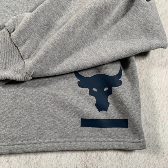 Under Armour Women’s Hoodie XL Gray Loose Fit Sweatshirt Fleece Logo Band - Picture 5 of 9